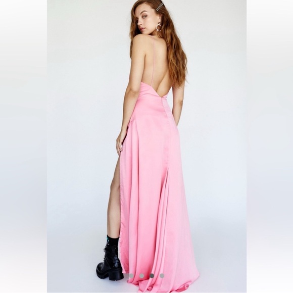 NWT Free People x Fame and Partners Rosabel Maxi Dress in Pink Size 4 - Picture 2 of 9
